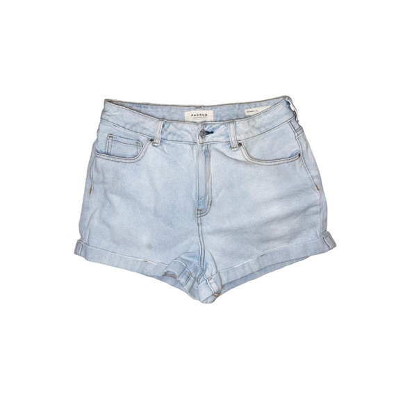 PacSun High Waist Mom Shorts – Light Wash Denim | Size 29 - Picture 1 of 9